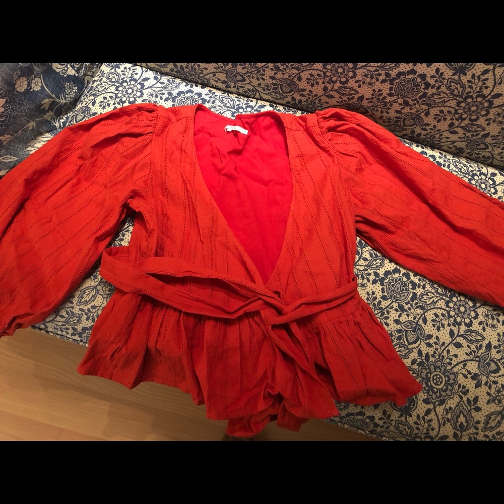 Tularosa Burnt Orange Wrap Shirt